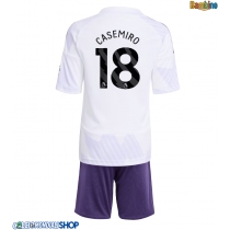 Maglie da calcio Manchester United Casemiro #18 Seconda Maglia Bambino 2025-26 Manica Corta (+ Pantaloni corti)
